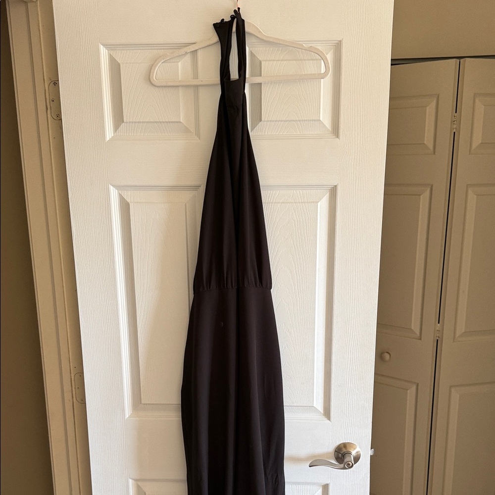Lulu's Black Halter Jumpsuit